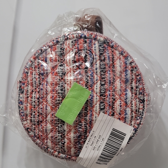 Janie & Jack Girl Poppy Red Tweed Circle Backpack - Picture 3 of 4